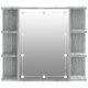 Armoire salle de bain meuble à miroir avec led 70 x 16,5 x 60 cm gris helloshop26 02_0006677 