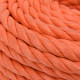 Corde de travail orange polypropylène - Longueur et diamètre au choix 