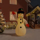 Bonhomme de neige gonflable avec led - Longueur au choix 370 cm
