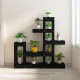 Support à plantes 92x25x97 cm bois massif de pin – Couleur au choix Noir