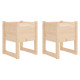 Jardinières 2 pcs 40x40x52,5 cm bois massif de pin 