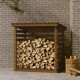 Support pour bois de chauffage bois de pin - Dimensions et couleur au choix Marron-miel|108 x 73 x 108