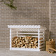 Support pour bois de chauffage bois de pin - Dimensions et couleur au choix Blanc|108 x 73 x 79