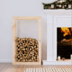 Support pour bois de chauffage bois de pin massif - Dimensions et couleur au choix Naturel|60 x 25