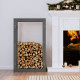 Support pour bois de chauffage bois de pin massif - Dimensions et couleur au choix Gris|60 x 25