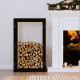 Support pour bois de chauffage bois de pin massif - Dimensions et couleur au choix Noir|60 x 25