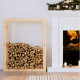Support pour bois de chauffage bois de pin massif - Dimensions et couleur au choix Naturel|80 x 25