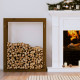 Support pour bois de chauffage bois de pin massif - Dimensions et couleur au choix Marron-miel|80 x 25