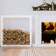 Support pour bois de chauffage bois de pin massif - Dimensions et couleur au choix Blanc|100 x 25