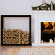 Support pour bois de chauffage bois de pin massif - Dimensions et couleur au choix Noir|100 x 25