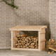 Support pour bois de chauffage bois de pin - Dimensions et couleur au choix Naturel|108 x 64,5 x 77
