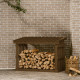 Support pour bois de chauffage bois de pin - Dimensions et couleur au choix Marron-miel|108 x 64,5 x 77