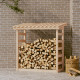 Support pour bois de chauffage bois de pin - Dimensions et couleur au choix Naturel|108 x 64,5 x 110