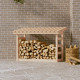 Support pour bois de chauffage bois de pin - Dimensions et couleur au choix Naturel|108 x 64,5 x 78