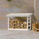 Support pour bois de chauffage bois de pin - Dimensions et couleur au choix Blanc|108 x 64,5 x 78