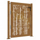 Portail de jardin 105x130 cm acier corten design de bambou 