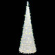 Sapin de Noël artificiel escamotable 100 LED blanc 150 cm 
