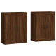 Armoires murales 2 pcs chêne marron bois d'ingénierie 