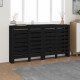 Cache-radiateur 210x21x85 cm bois massif de pin – Couleur au choix Noir