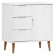 Buffet molde blanc 76,5x40x80 cm bois massif de pin 