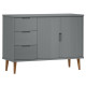 Buffet molde gris 113x40x80 cm bois massif de pin 