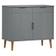 Buffet molde gris 90x40x80 cm bois massif de pin 