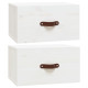 Tables de chevet murales 2 pcs blanc 40x29,5x22 cm 