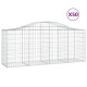 Paniers à gabions arqués 50 pcs 200x50x80/100 cm fer galvanisé 