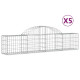 Paniers à gabions arqués 5 pcs 200x30x40/60 cm fer galvanisé 