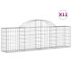 Paniers à gabions arqués 11 pcs 200x30x60/80 cm fer galvanisé 