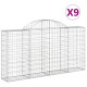 Paniers à gabions arqués 9 pcs 200x30x100/120 cm fer galvanisé 