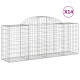 Paniers à gabions arqués 14 pcs 200x50x80/100 cm fer galvanisé 