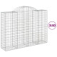 Paniers à gabions arqués 40 pcs 200x50x140/160 cm fer galvanisé 