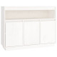 Buffet blanc 104,5x34x80 cm bois massif de pin 