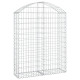 Panier de gabions arqué 100x30x120/140 cm fer galvanisé 