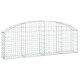 Panier de gabions arqué 200x30x60/80 cm fer galvanisé 