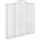 Panier de gabions arqué 200x30x200/220 cm fer galvanisé 