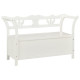 Banc blanc 107x45x75,5 cm bois de sapin solide 