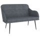 Banc gris foncé 110x76x80 cm velours 