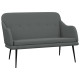 Banc gris foncé 110x76x80 cm tissu 