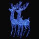 Rennes de noël xxl acrylique 250 led 2 pcs 180 cm bleu 