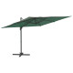 Parasol cantilever à led vert 400x300 cm 