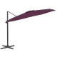 Parasol de jardin cantilever à led 400 x 300 cm - Couleur au choix Rouge-bordeaux