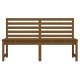 Banc de jardin meuble de patio d'extérieur terrasse 157,5 x 48 x 91,5 cm bois de pin massif - Couleur au choix Marron-miel