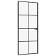  Porte d'intérieur Noir 83x201,5 cm Trempé verre aluminium fin 
