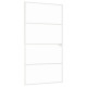 Porte d'intérieur blanc 102x201,5 cm trempé verre aluminium fin 