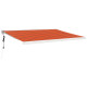 Auvent rétractable orange et marron 4x3 m tissu et aluminium 
