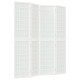 Cloison de séparation pliable 4 panneaux 160x170 cm blanc 