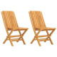 Chaises de jardin pliantes 2 pcs 47x47x89 cm bois massif teck 