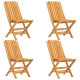 Chaises de jardin pliantes 4 pcs 47x47x89 cm bois massif teck 